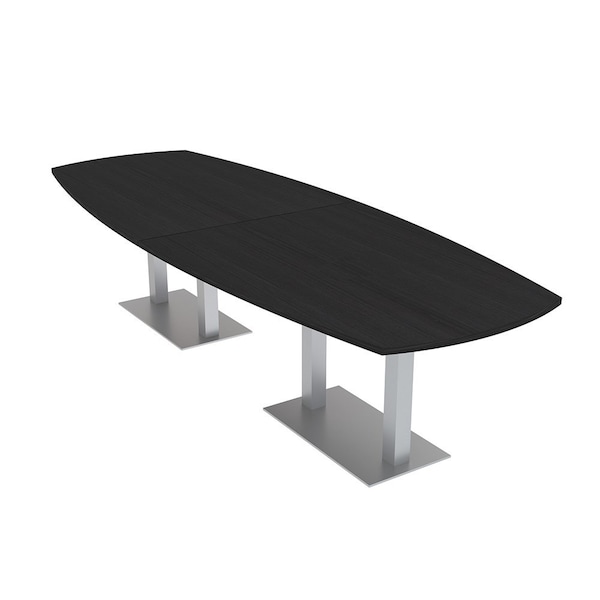 Skutchi Designs Arc Boat Conference Table, 45 in W, 120 in L, Black HAR-ABOT-48x120-DOU-U999ST19 - main