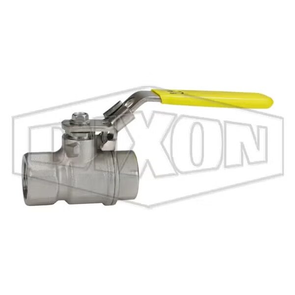 Dixon 2 pc Ball Valve, 1/2 in Nominal, FNPT End Style, 316 SSss Steel Body, Full Port, PTFE Seal Soft DSBV50 - main