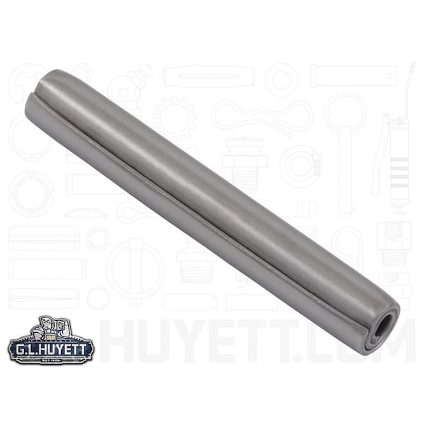 Huyett Coiled Spring Pin, Heavy Duty, Nickel Plated 302/304 Stainless Steel, 0.250 in Dia x 1.750 in Length SPC3P-250-1750H - main
