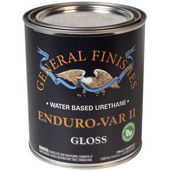 General Finishes 1 Qt B088-QT Clear Enduro-Var II Water-Based Urethane Topcoat, Gloss 5VSG - main