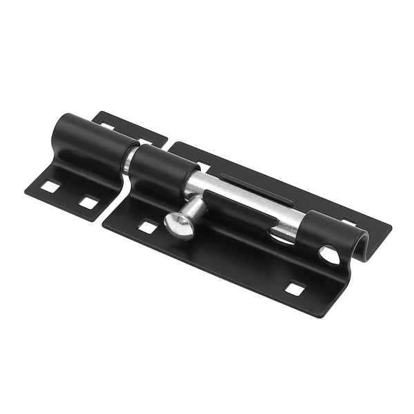 Prime-Line Door and Gate, Extra Heavy Duty Slide Barrel Bolt Latch 5-1/2 inch with Screws, Matte Black U 117618 - main