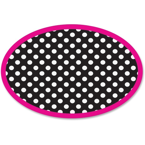 Ashley Productions Magnetic Whiteboard Eraser, Black/White Dots, PK6 10048 - main