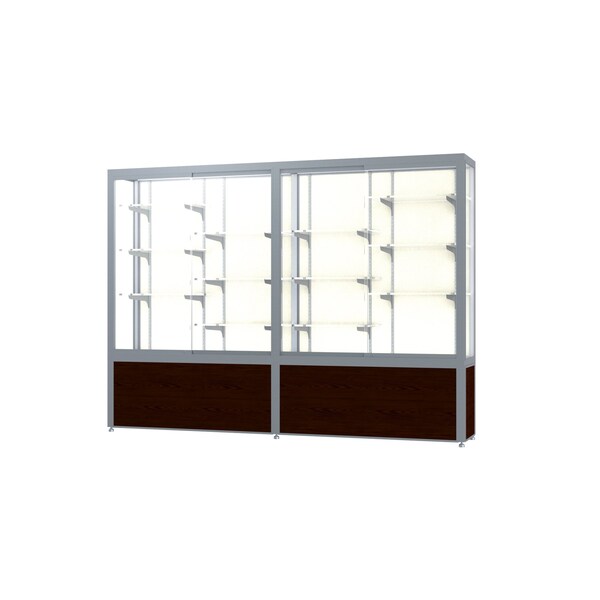 Ghent Display Case 96x66x16, Plaque, Satin 10408PB-SN-W - main