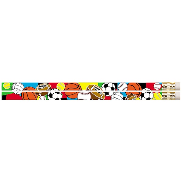 Musgrave Pencil Co Super Sports Motivational/Fun Pencils, 144PK MUS2403D - main