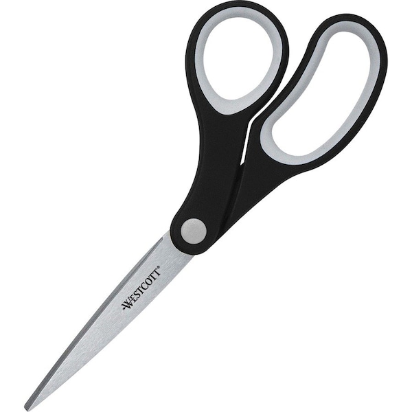 Westcott Scissors, 8" KleenEarth Soft Handle Bent Scissors 15589 - main