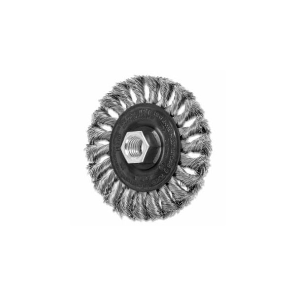 Pferd Standard Twist Knot Wheel, 4 in D x 5/8 in W, .014 Stainless Steel, 20,000 rpm 419-82283 - main