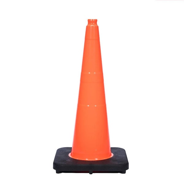 Traffic Kontrol 28in Traffic Safety Cone, 7 lbs, Orange, No Reflective Collar, 6PC, 6PK TKTC-28-7-OR-NC-6 - main