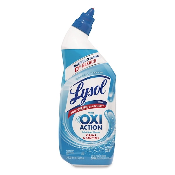 Lysol Toilet Bowl Cleaner with Oxi Action, Ocean Fresh Scent, 24 oz Angle-Neck Bottle 19200-98011 - main