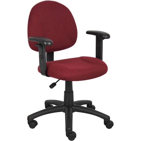 Boss B316 Posture Deluxe Office Task Chair, 25 in W 25" L 40" H, Adjustable, Tweed Seat B316-BY - main