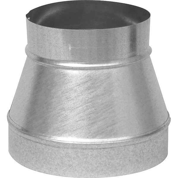 Imperial Stove Pipe Reducer, 5 x 4 in, 26 ga Thick Wall, Galvanized GV1198 - main