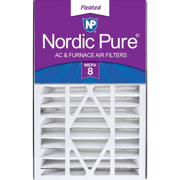 Nordic Pure 16x25x5 Pleated Air Filter, High Capacity, Electrostatically Charged Synthetic Media, MERV 8 16x25x5ABM8-1 - main