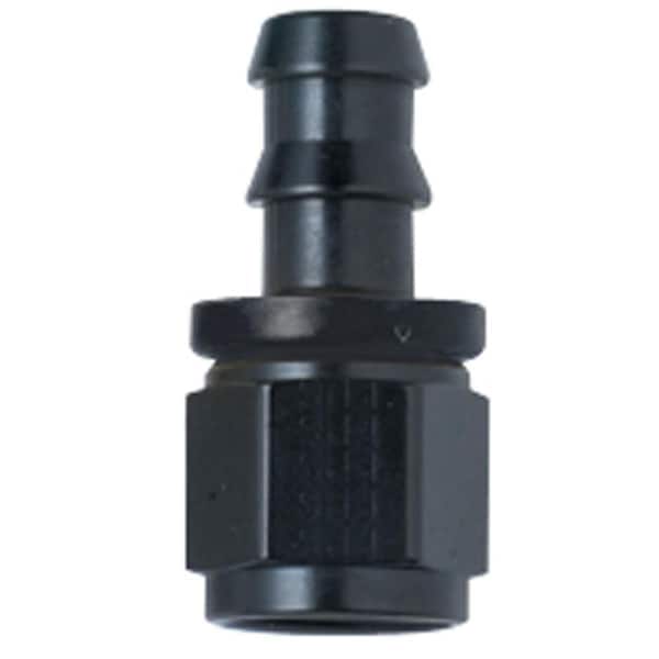 Fragola 200108-BL Push-Lock Straight -08 AN Race Hose End Fitting, Black FRG200108-BL - main