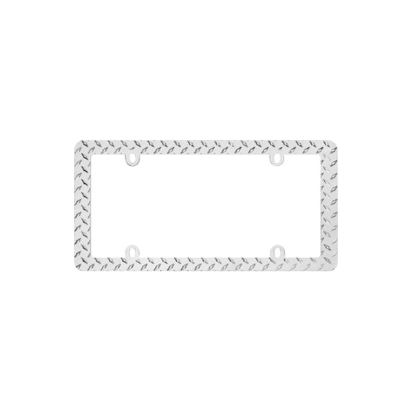 Cruiser Accessories 30830 Diamond Plate License Plate Frame; Chrome 30830 - main