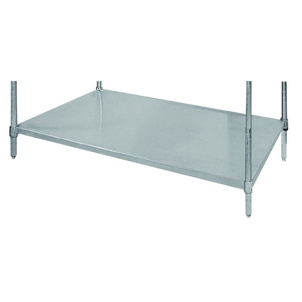 Advance Tabco Shelving, solid, 18 in. wide, 48 in. long, stainless steel, plastic split sleeves included SH-1848 - main