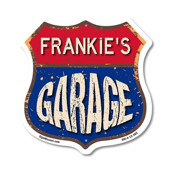 Signmission Frankie's Garage, 12 Inch X 12 Inch, Aluminum Metal Sign SHI-A-12-383-FRANKIE - main