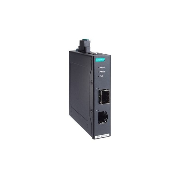 Moxa Entry-level PoE+ industrial 10/100/1000Base-TX to 100/1000BaseSFP media conver IMC-P21GA-G2 - main