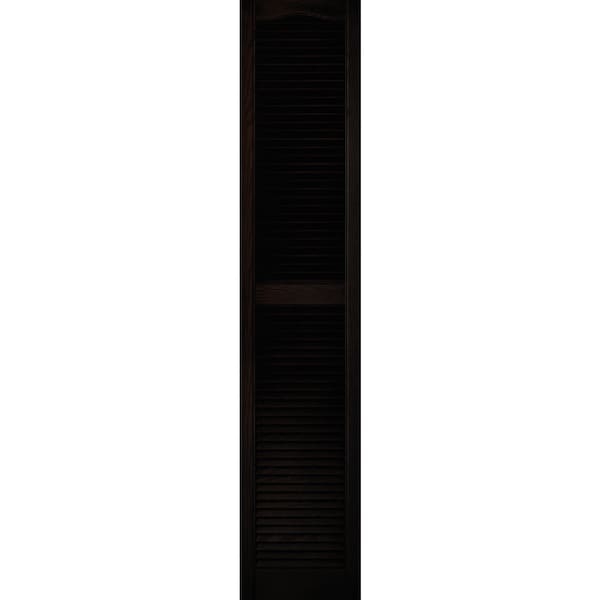 Builders Edge 15''x72'' Vinyl Louvered Shutter, 2PK 23140072002 - main
