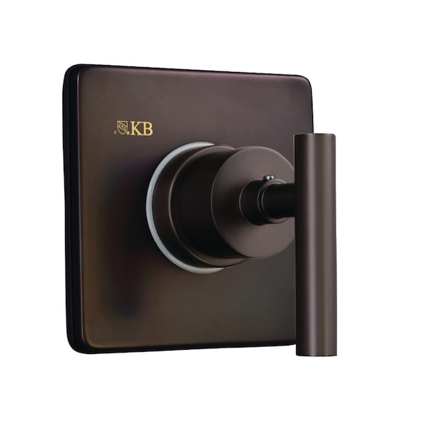 Kingston Brass Single-Handle Three-Way Diverter Valve with Square Trim Kit, Oil Rubbed Bronze KS3045CML - main