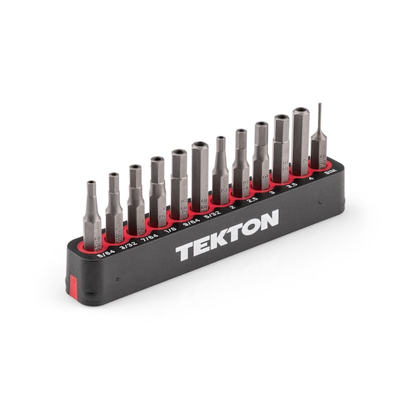 Tekton 4 mm Tamper Hex Bit Set with Rail, 12-Piece, 5/64-5/32 in., 2-4 mm, 0.8 mm SIM Ejector DZZ92006 - main