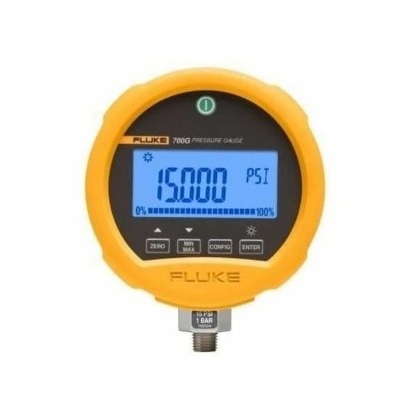 Fluke Digital Test Compound Gauge, -14 to 0 to 5000 psi, 3 3/4 in Dial, 1/4 in NPT, Bottom Location FLUKE-700G30 - main
