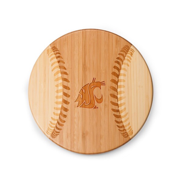 Picnic Time Family Of Brands NCAA Washington State Cougars Home Run! Baseball Cheese Board - Novelty Charcuterie Board 894-00-505-633-0 - main