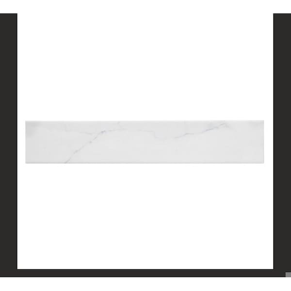 Andova Tiles SAMPLE-Porlan Tulane White 3-in. x 17-in. Subway Marble Look Matte Porcelain Wall & Floor Tile SAM-ANDPOR1256 - main