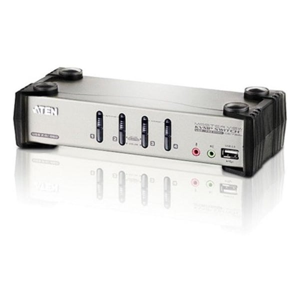 Aten 4-PORT USB2.0 KVMP SWITCH WITH AUDIO SUPPORT, CABLES INCLUDED, USB 2.0 PERIPHERA CS1734B - main