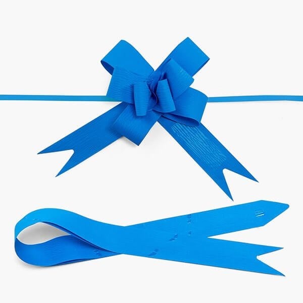 Nashville Wraps 4 Cobalt Blue Textured Poly Butterfly Pull Bows, 25PK 14TCB - main
