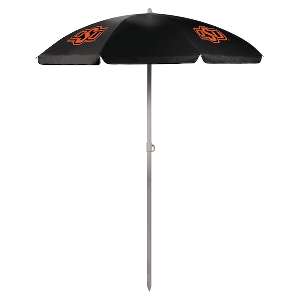 Picnic Time Family Of Brands NCAA Oklahoma State Cowboys Outdoor Canopy Sunshade Beach Umbrella 5.5' - Small Patio Umbrella 822-00-179-464-0 - main
