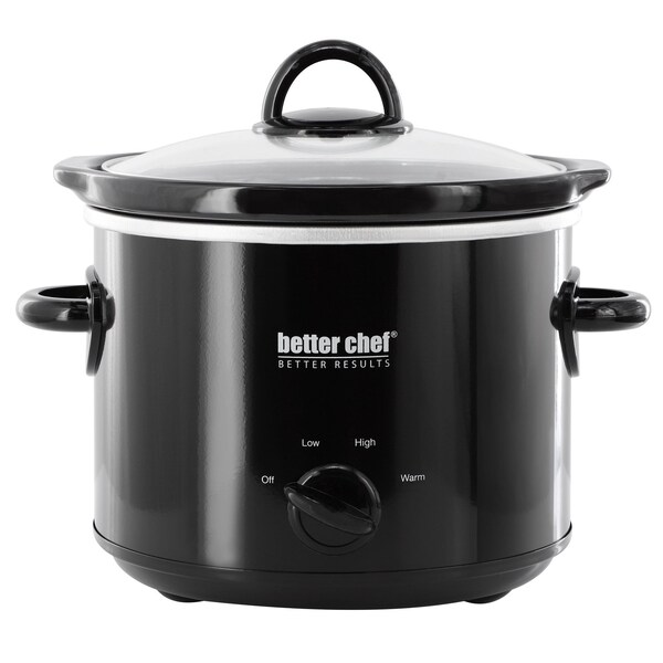 Better Chef 3 Quart Slow Cooker with Removable Stoneware Crock in Black 750124781M - main