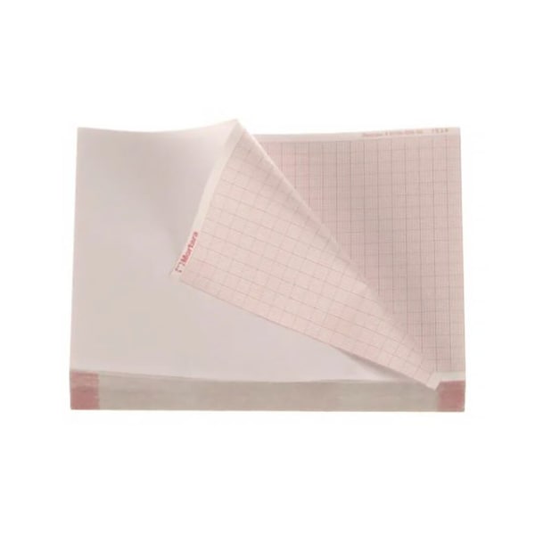 Welch Allyn Diagnostic Recording Paper Thermal Paper 5-1/2x4-1/4", Z-Fold Red Grid, 9100-028-50 546544_PK - main