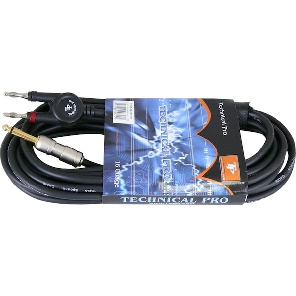 Technical Pro cqb1250 .25 in. to RCA Banana Plug Cables 50 ft. Feet 12 Gauge cqb1250 - main