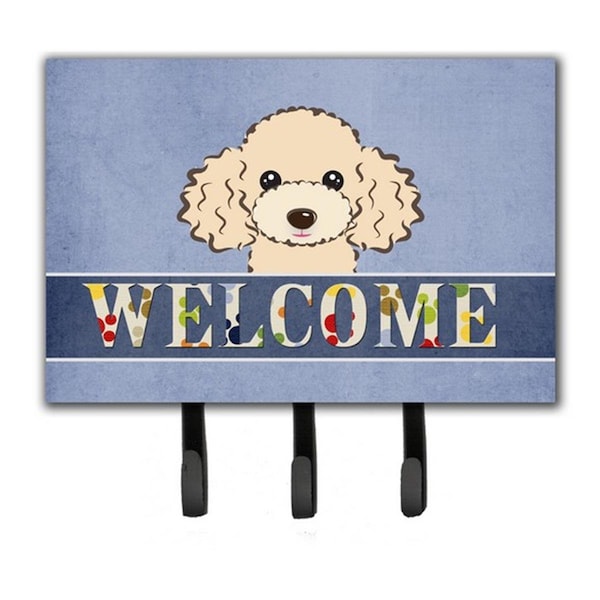 Carolines Treasures Buff Poodle Welcome Leash and Key Holder BB1444TH68 - main