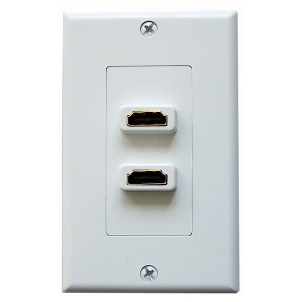 Vanco Slim Line Dual HDMI Decor Faceplate 120902X - main