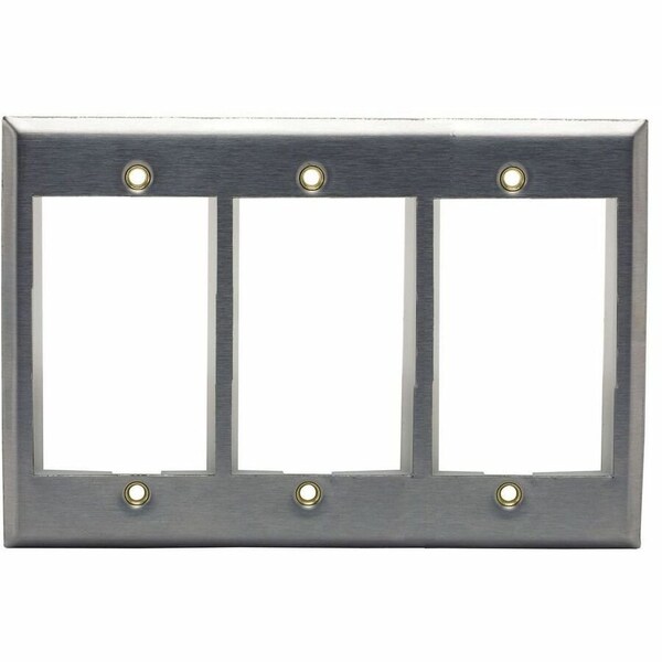 Hubbell Premise Wiring IStation Plate, Gray, 9U IMSS3 - main