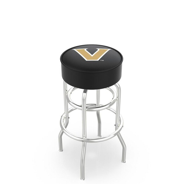 Holland Bar Stool Co 25" Vanderbilt Cushion Seat, 2-Ring Chrome Swivel Bar Stool L7C125Vander - main