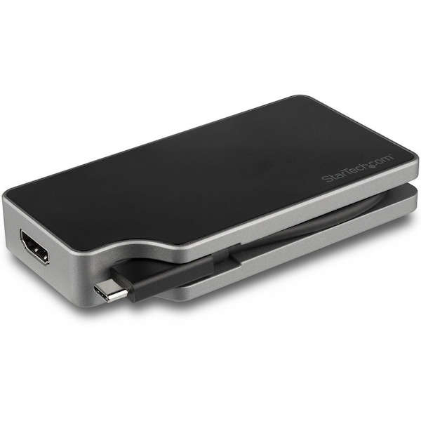 Startech.Com USB-C Multiport Video Adapter - 4-in-1 - 95W Power Delivery - Space Gray - USB-C to VGA DVI HDMI CDPVDHMDPDP - main