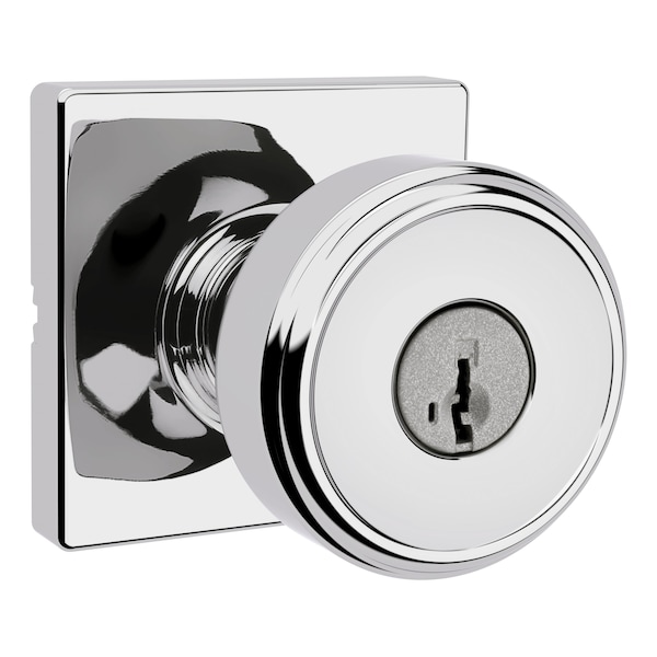 Kwikset Residential Door Knobs Entry Reversible Bright Chrome 400MNKSQT-26S - main