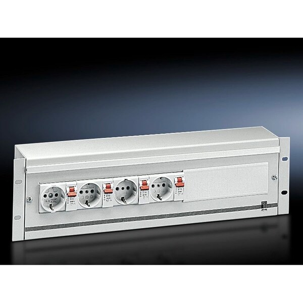 Rittal Ral7035 Power Box German Style Sockets 7480035 - main