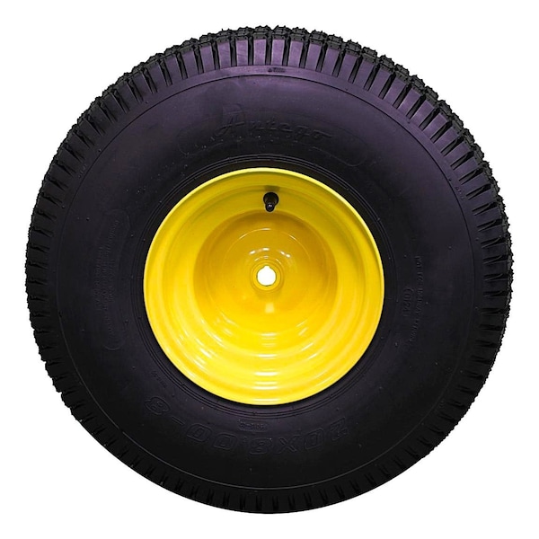 Antego 20 x 8-8 in Lawn Mower Tire W/ Keyed Hub, 4 Ply, John Deere Yellow, 2 PK A870060104208008 - main