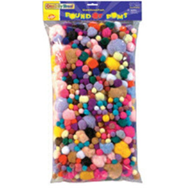 The Chenille Kraft Co Chenille Kraft Company Pom Pons Assorted 1 Lb. Bag CH97594 - main