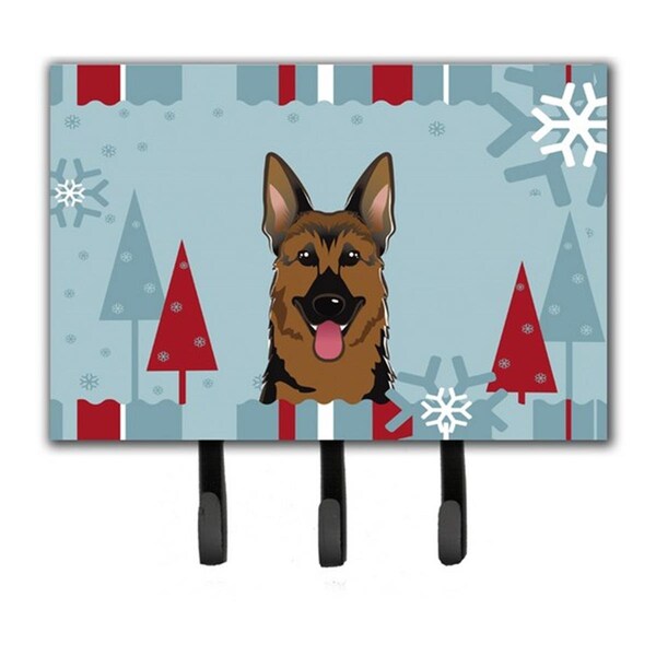 Carolines Treasures Winter Holiday German Shepherd Leash and Key Holder BB1707TH68 - main