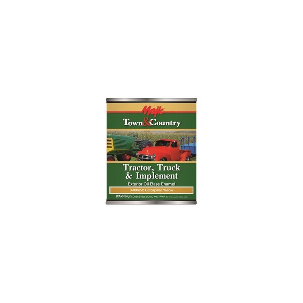 True Value Town & Country Tractor, Truck & Implement Enamel Paint, Oil Base, Caterpillar Yellow, Qt. 8-0962-2 - main