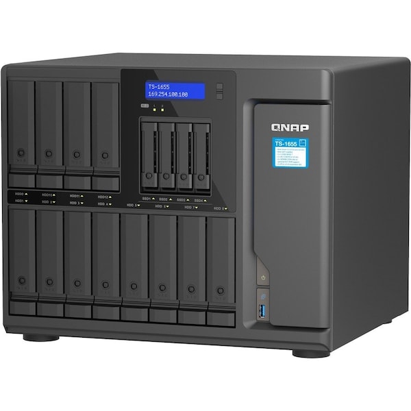 Qnap TS-1655 16-BAY HIGH-PERFORMANCE DESKTOP NAS, INTEL ATOM C5125 8C/8T 2.8GHZ TS-1655-8G-US - main