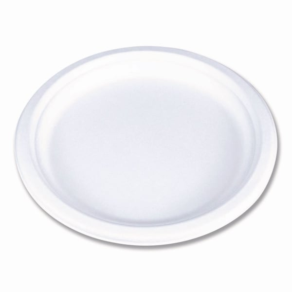 Sct ChampWare Molded Fiber Tableware, Molded Fiber Plate, 10" dia, White, 500PK 18160WPF - main
