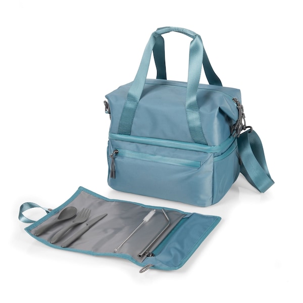 Picnic Time Family Of Brands Tarana Lunch Bag Cooler with Utensils, Aurora Blue 515-01-138-000-0 - main