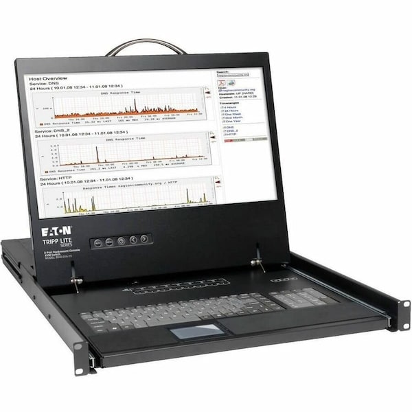 Eaton EATON Tripp Lite Series NetController 8-Port 1U Rack-Mount Console KVM Switch with 19-in. LCD, TAA B040-008-19 - main