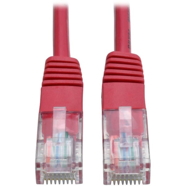 Eaton Tripp Lite Series Cat5e 350 MHz Molded UTP Ethernet Cable RJ45 M/M, PoE - Red, 5 ft. 1.52 m N002-005-RD - main