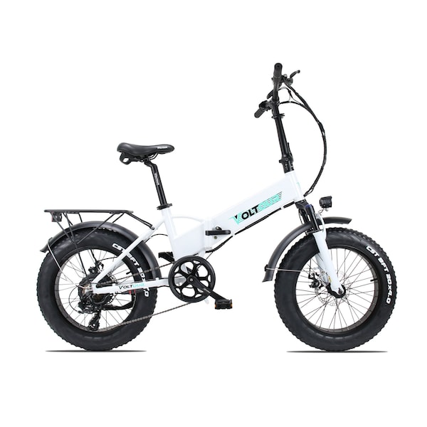 Voltour 20in Folding E-Bike Standard Frame - 750W, White 20EB-FOLDWHT - main
