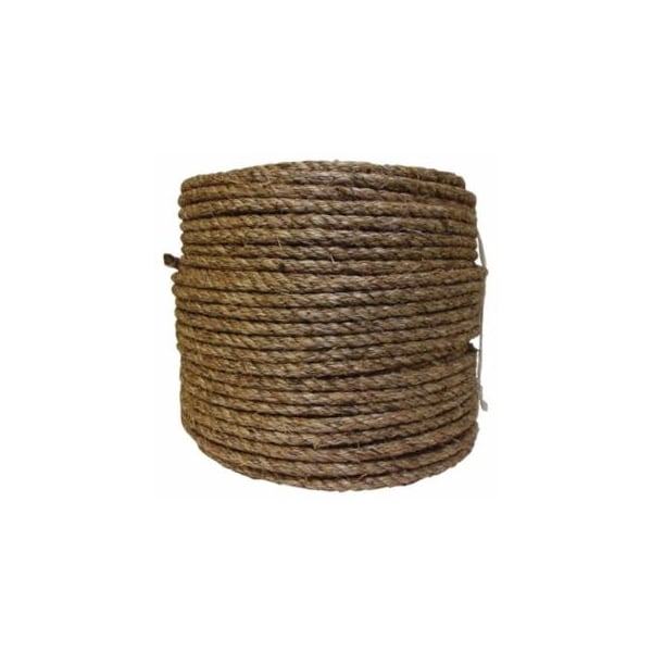 Orion Ropeworks Twisted Manila Rope, 600 ft L, Manila, Natural, 1/2 in dia, 3 Strand 811-330160-00600-60016 - main
